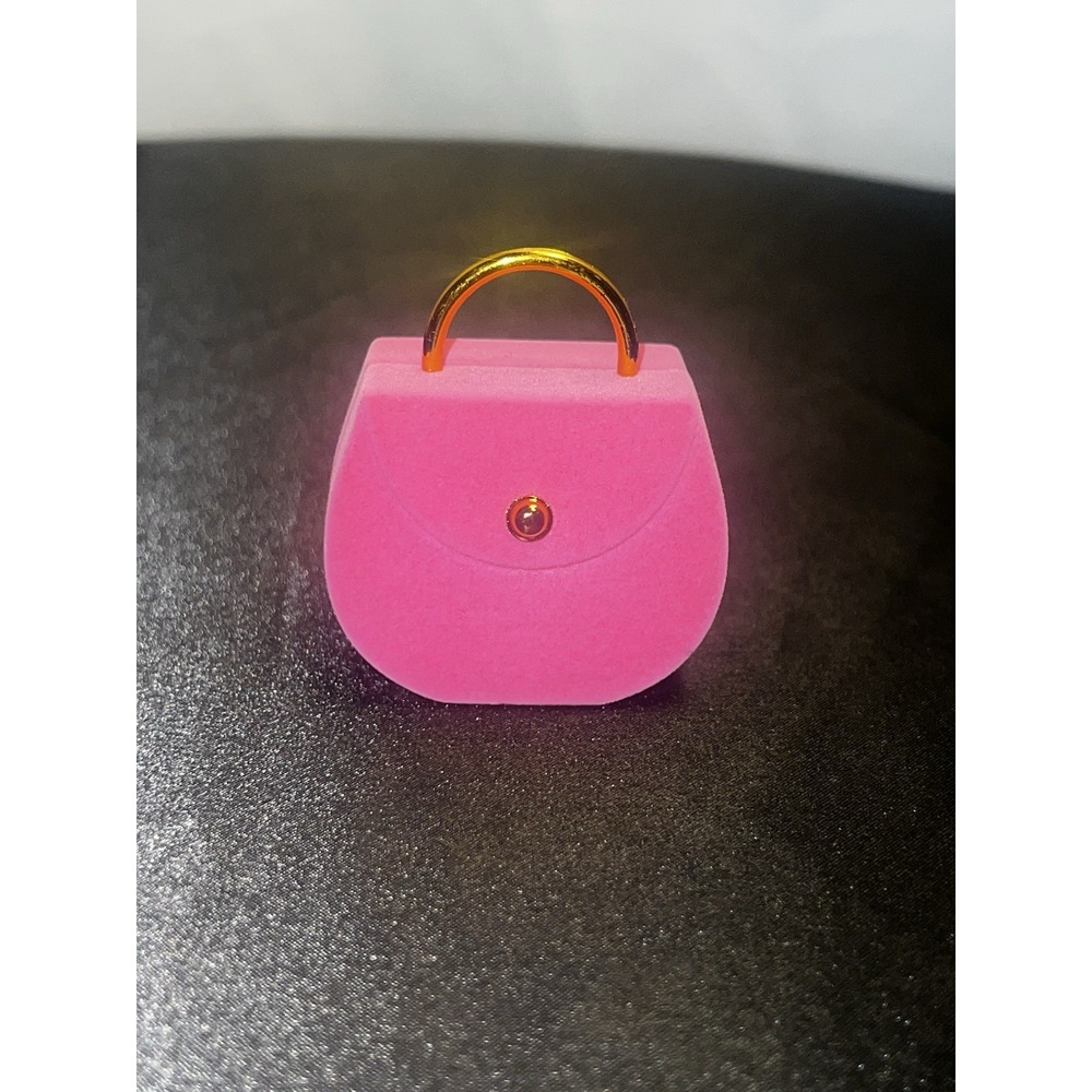 Vintage Hot Pink Velvet Purse Ring Box - Picture 2 of 10